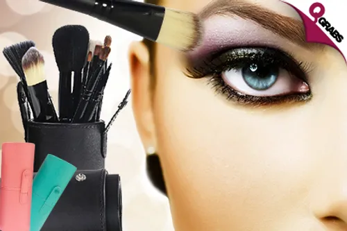 From QR69, Start Fresh with a Matching Set of Makeup Brushes & Case - Choose from 3 Adorable Colors! (Up to QR387 Value)